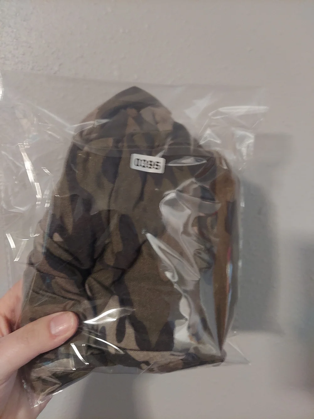 Stella Tweed Camo Long Sleeve V-Neck Top Green Brown Camouflage 1X